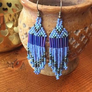 Native American soft beaded earrings